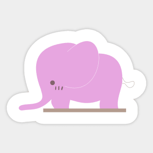 Pink elephant Sticker